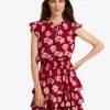 Alana Tiered Dress in Lurex Crepe