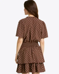Alana Tiered Dress in Matte Satin