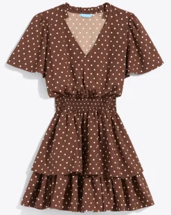 Alana Tiered Dress in Matte Satin