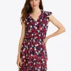 Alana Tiered Dress in Stretch Mesh