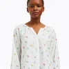 Alexandra Top in Embroidered Poplin