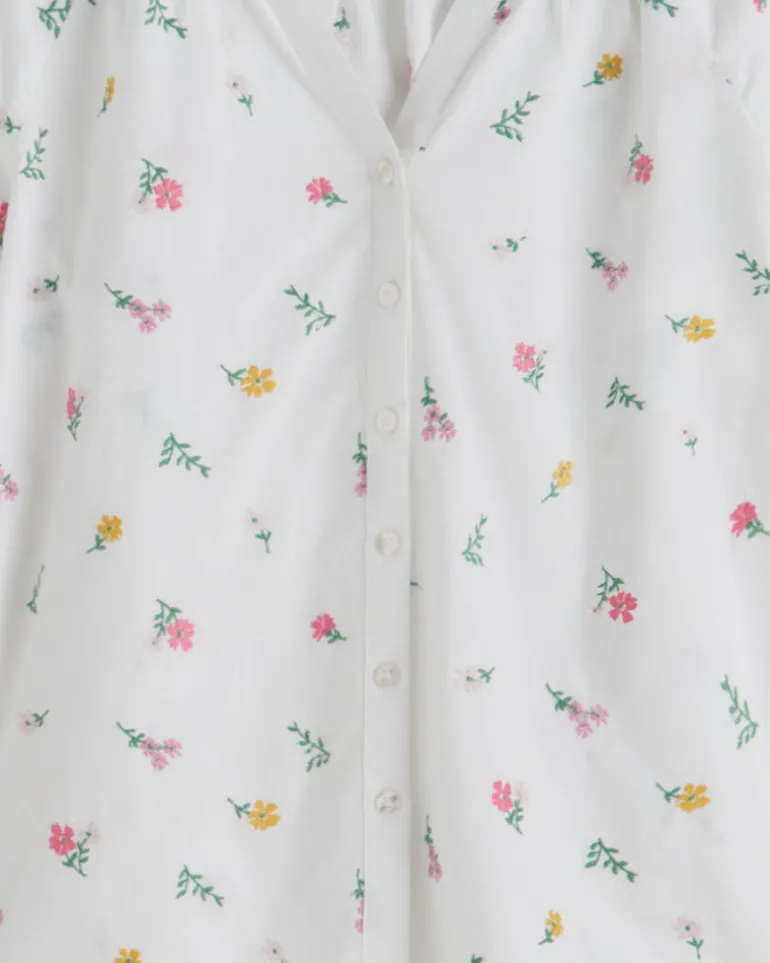 Alexandra Top in Embroidered Poplin