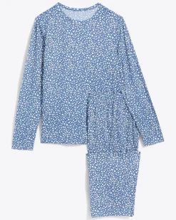 Amelia Pajama Set in Popcorn Ditsy Floral
