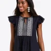 Ana Top in Embroidered Cotton