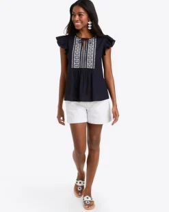 Ana Top in Embroidered Cotton