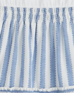 Arden Mixed Media Shirtdress in Wave Stripe
