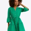 Avery Shirtdress in Cotton Dobby