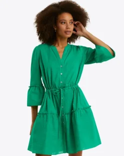 Avery Shirtdress in Cotton Dobby