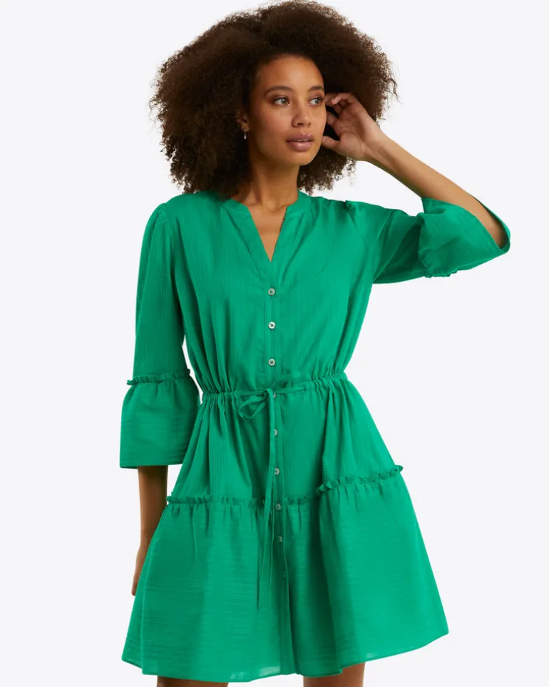 Avery Shirtdress in Cotton Dobby
