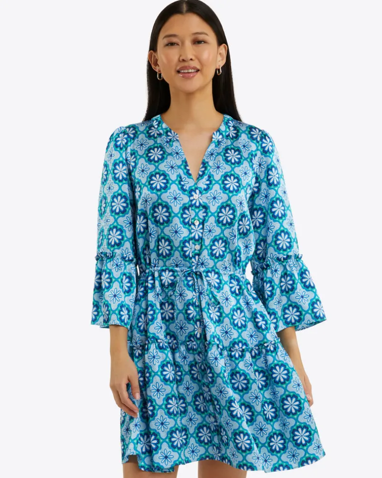 Avery Shirtdress in Hammered Satin