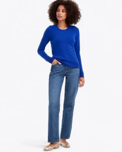 Button Shoulder Cashmere Sweater