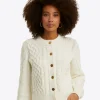 Cable Knit Cardigan in Cotton