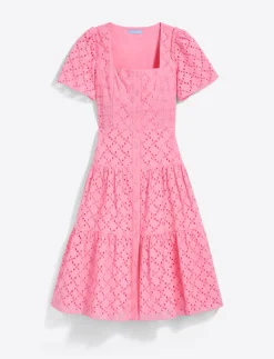 Caitlyn Midi Dress in Eyelet
