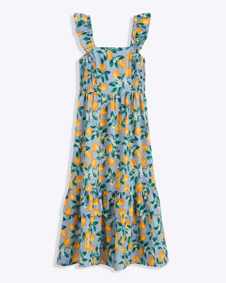 Carrie Midi Dress in Lemon Blossom