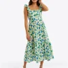 Carrie Midi Dress in Linen