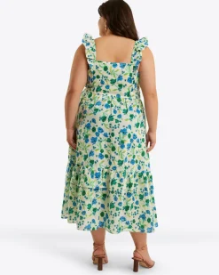Carrie Midi Dress in Linen