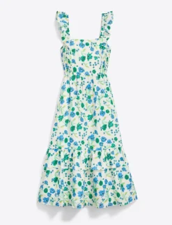 Carrie Midi Dress in Linen