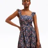 Carrie Mini Dress in Twilight Vines
