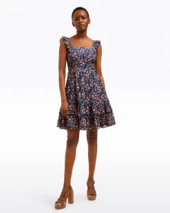 Carrie Mini Dress in Twilight Vines