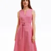 Charlotte Midi Dress in Circle Geo
