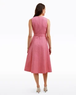 Charlotte Midi Dress in Circle Geo