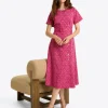 Charlotte Wrap Dress in Textured Stripe