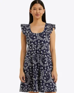Ciara Babydoll Dress in Embroidered Floral