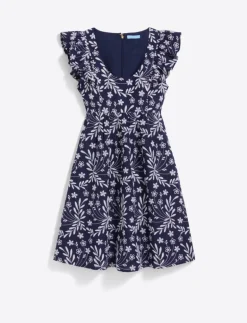 Ciara Babydoll Dress in Embroidered Floral