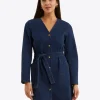Colbie Snap Front Dress in Denim