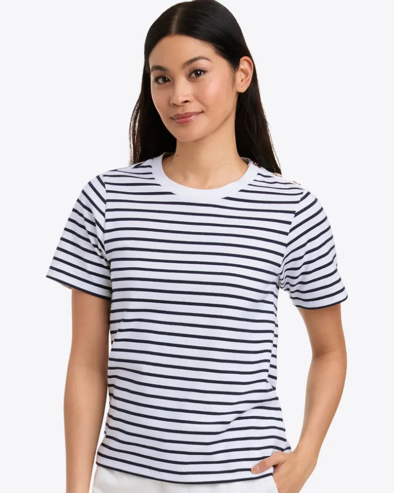 Crewneck T-Shirt in Nautical Stripe