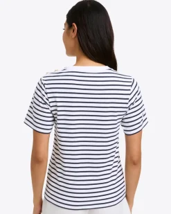 Crewneck T-Shirt in Nautical Stripe