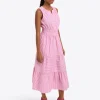 Delilah Midi Dress in Crisp Cotton