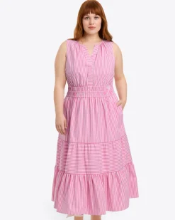 Delilah Midi Dress in Crisp Cotton