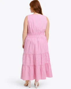 Delilah Midi Dress in Crisp Cotton
