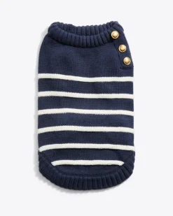 Dog Sweater in Navy Mariner Stripe
