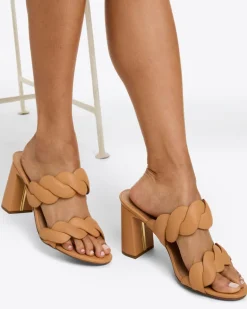 Dolly Heel Sandal in Natural