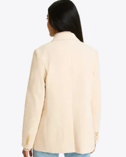 Double Breasted Blazer in Stretch Corduroy