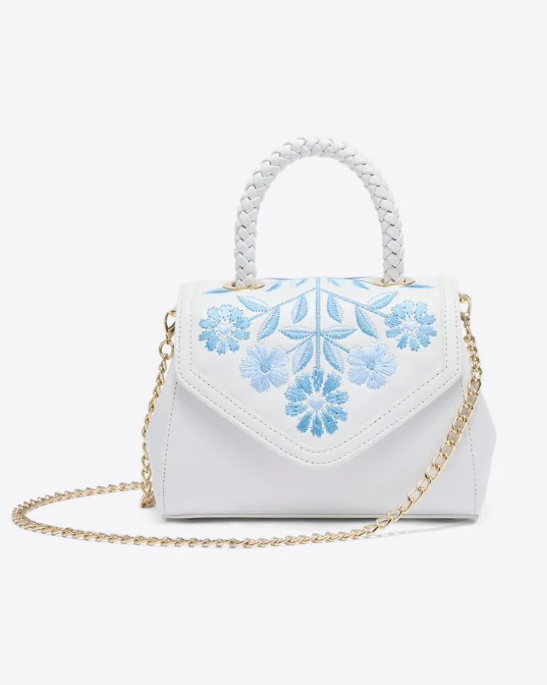Embroidered Mini Top Handle
