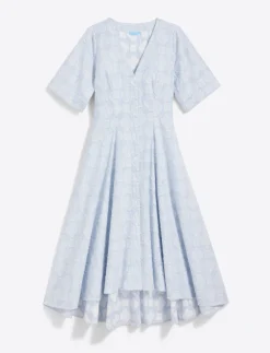 Erin Short Sleeve Dress in Textured Stripe