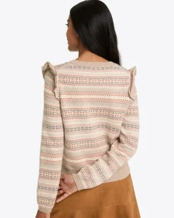 Fairisle Flutter Sleeve Sweater
