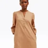 Felicity Popover Shift Dress in Croissant
