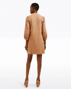 Felicity Popover Shift Dress in Croissant