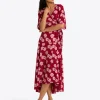 Fiona Wrap Midi Dress in Lurex Crepe