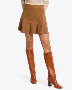 Flutter Skirt in Suede