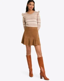 Flutter Skirt in Suede