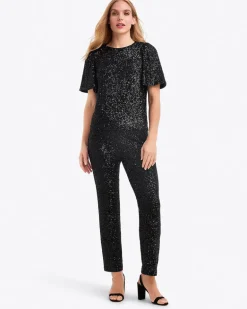 Flutter Sleeve Top in Sequins