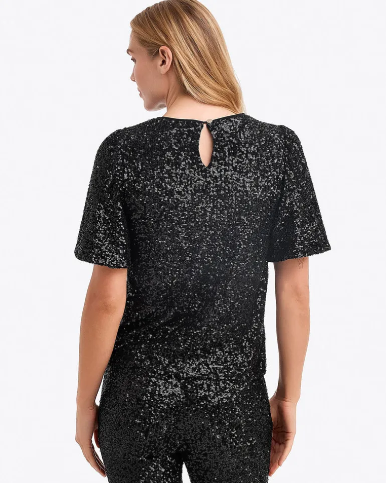 Flutter Sleeve Top in Sequins