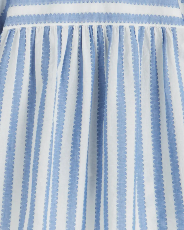Flutter Sleeve Top in Wave Stripe