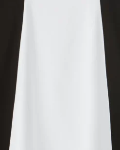 Genevieve Midi Dress in Black and White