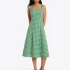 Genevieve Midi Dress in Structured Cotton